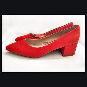 Vibrant Orange Block Heel Shoes, Joe Fresh, Women's 9, NWT